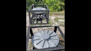 5KW-100RPM কোরলেস এক্সিয়াল ফ্লাক্স পিএম জেনারেটর ব্রাজিলে কাজ করছে #corelessgenerator#axialfluxgenerator