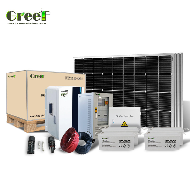 এমপিপিটি চার্জ কন্ট্রোলার সহ 5kW অফ গ্রিড সোলার সিস্টেম 48-240V আউটপুট ভোল্টেজ