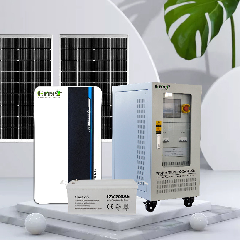 48-240V আউটপুট ভোল্টেজ 5kw অফ-গ্রিড সৌর সিস্টেম জেল ব্যাটারি ব্যবহার করে