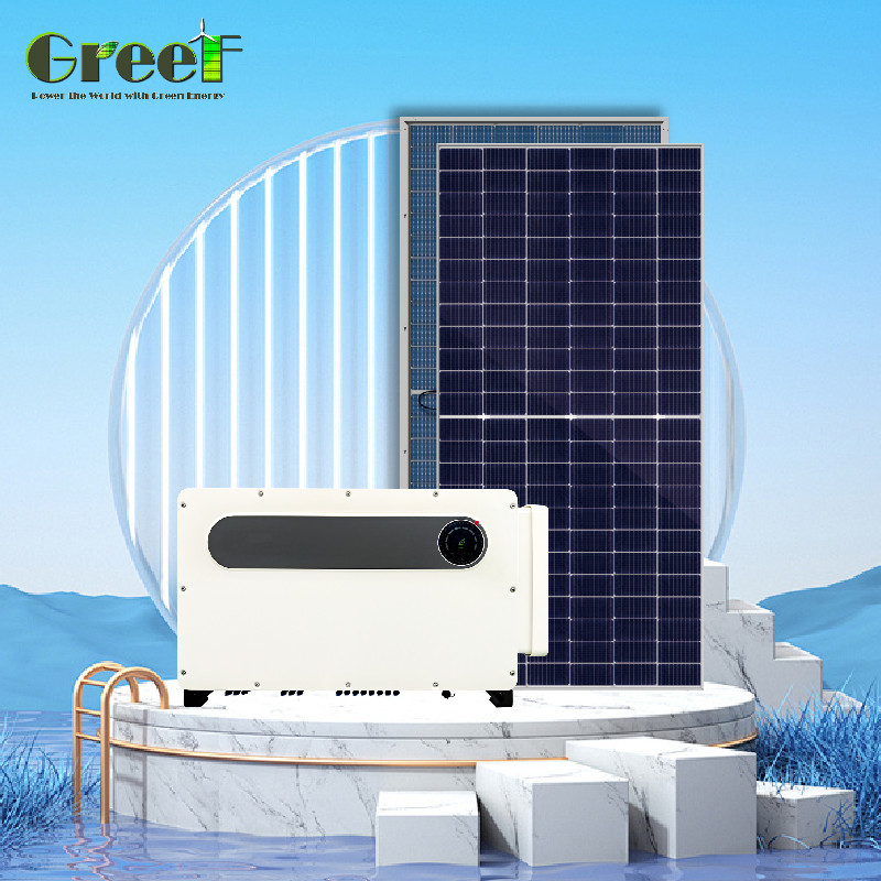 একক স্ফটিক 1kW-100kW সৌর প্যানেল গ্রিড টাই সিস্টেম সর্বোচ্চ শক্তি উত্পাদন জন্য পর্যবেক্ষণ সঙ্গে