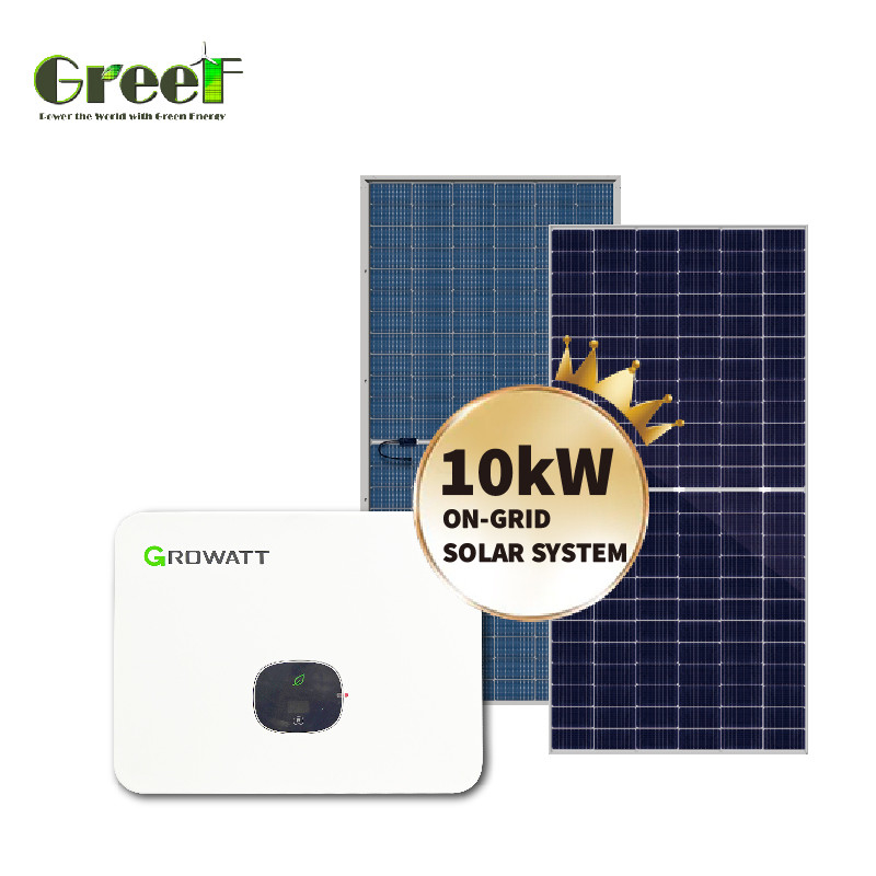 গ্রিডে 1kW-100kW মনিটরিং সহ একক স্ফটিক সিলিকন সৌর প্যানেল সিস্টেম সৌর শক্তি