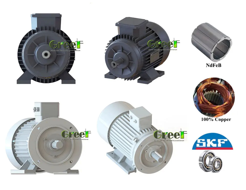 নিম্ন Rpm স্থায়ী চৌম্বক জেনারেটর কাস্টমাইজড 5kw 10kw 50kw 200kw 3 বছরের ওয়ারেন্টি সহ