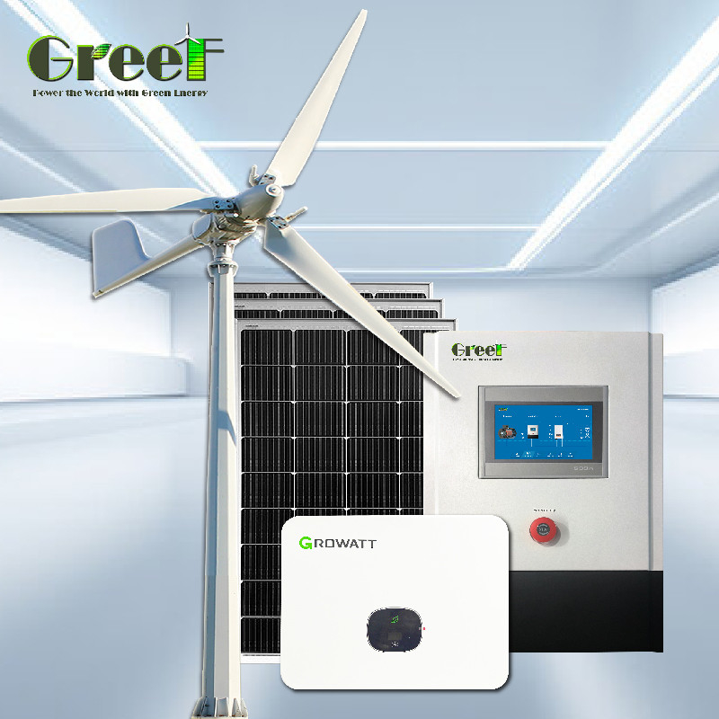 8KW 10KW LCD Pure Sine Wave Inverter PV সৌর প্যানেল এবং রিমোট কন্ট্রোল সহ হাইব্রিড জেনারেটর