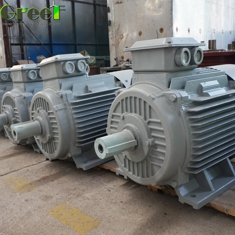 10kW স্থায়ী চুম্বক জেনারেটর কাস্টমাইজড নামমাত্র ভোল্টেজ 20rpm-3000rpm নামমাত্র ঘোরান হোম ব্যবহার বায়ু টারবাইন জন্য জল টারবাইন
