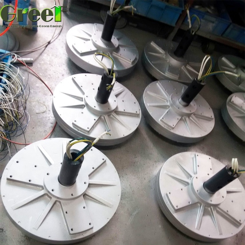 5kw কম RPM কম ঘূর্ণন গতি অভ্যন্তরীণ রটার বাইরের রটার স্থায়ী চুম্বক জেনারেটর অল্টারনেটর বায়ু টারবাইন হোম ব্যবহারের জন্য