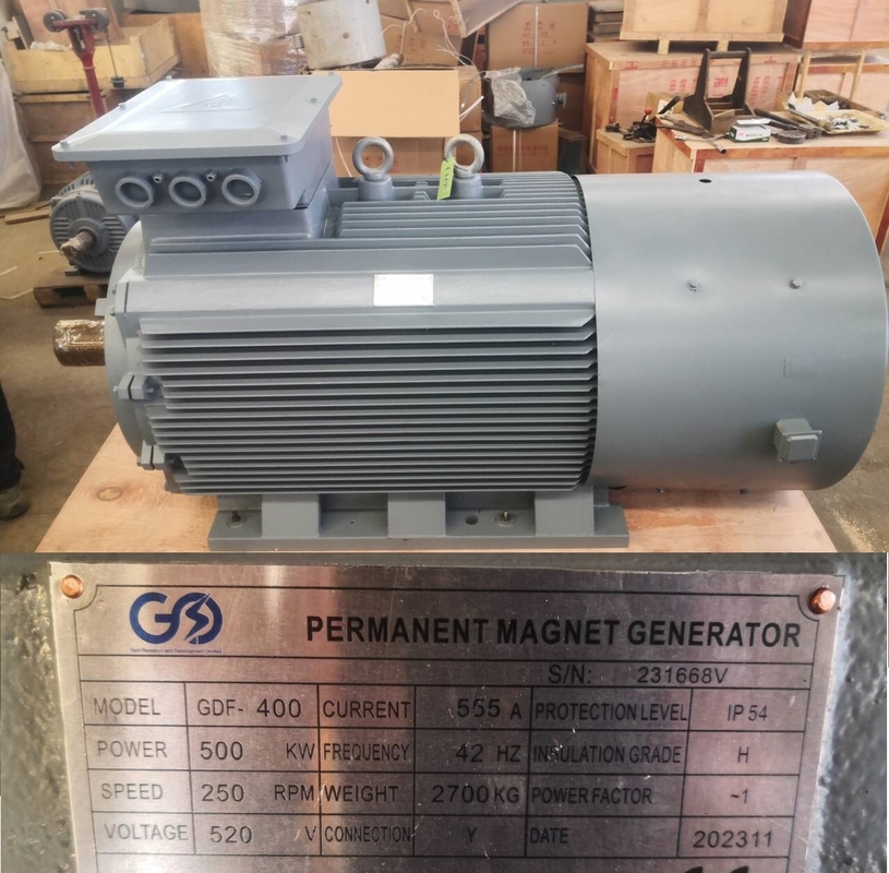 বায়ু টারবাইন জন্য 3 ফেজ 220V 380V নিম্ন গতির PM জেনারেটর 50KW 200KW