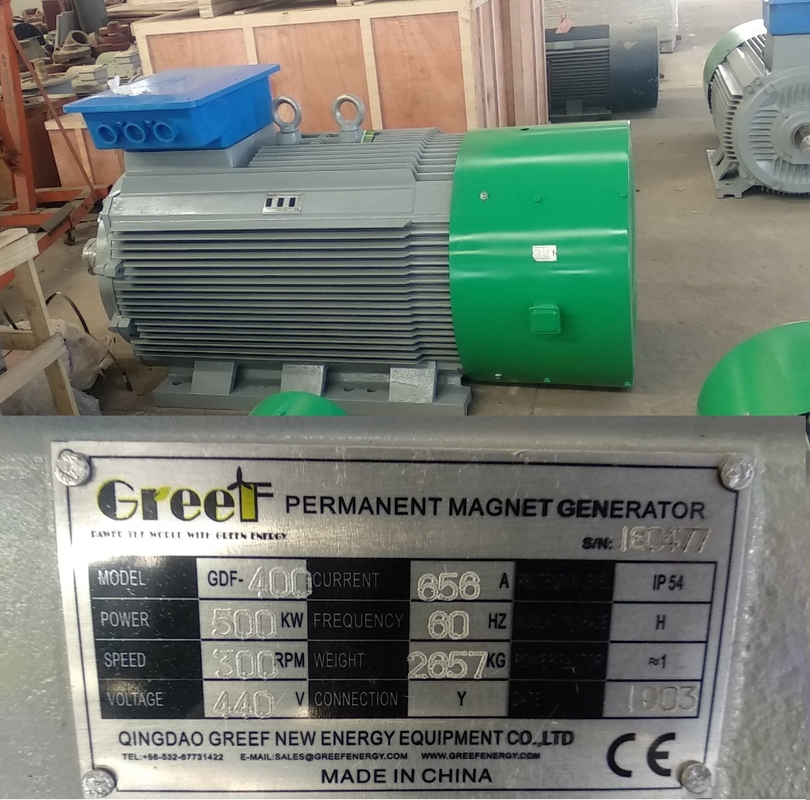 বায়ু টারবাইন জন্য 3 ফেজ 220V 380V নিম্ন গতির PM জেনারেটর 50KW 200KW