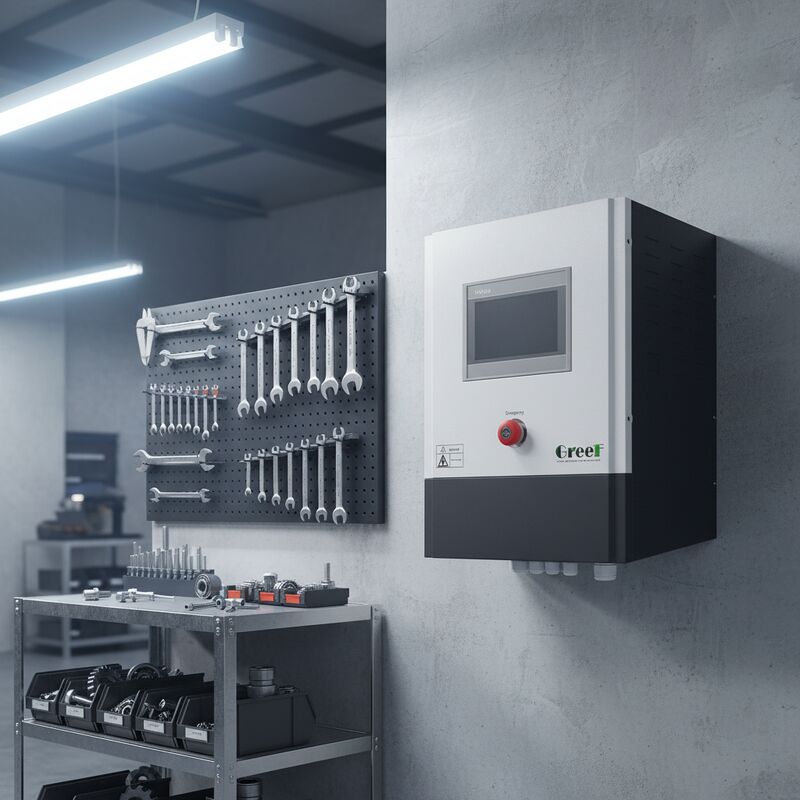 ফোর্সড এয়ার কুলিং এবং দক্ষ পাওয়ার ম্যানেজমেন্টের জন্য নিয়ন্ত্রিত সাপ্লাই আউটপুট সহ গ্রিড কন্ট্রোলারে ম্যানুয়াল ফাংশন রিসেট