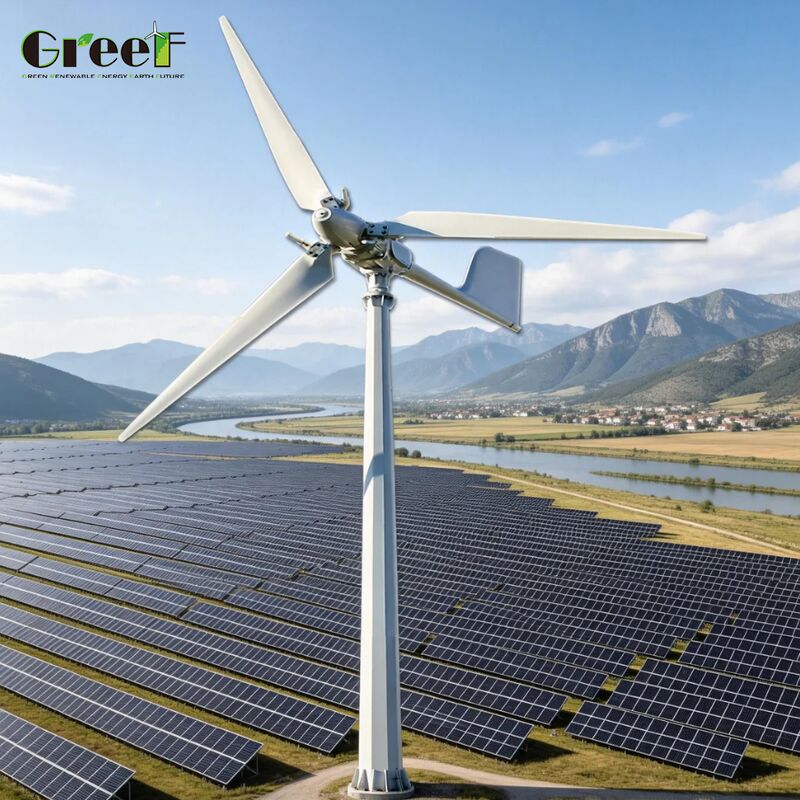 IP66 Protected Wind-Solar Hybrid System with Bluetooth APP Monitoring and Grid Coupled Renewable Energy Management