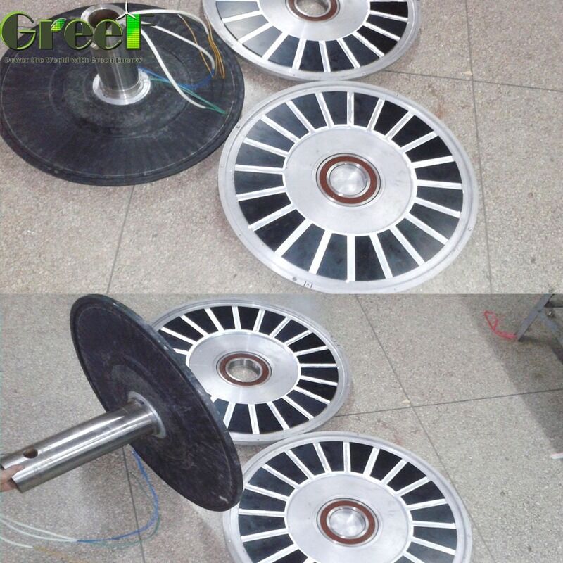 Coreless Permanent Magnet Generator with Low Start Torque High Efficiency and Maintenance-Free Design for Industrial Applications