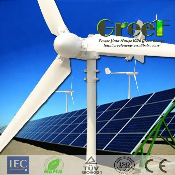 2KW অন গ্রিড শক্তি সম্পূর্ণ অনুভূমিক অক্ষ বায়ু জেনারেটর চীনে তৈরি