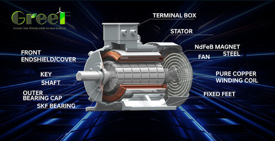 নিম্ন Rpm স্থায়ী চৌম্বক জেনারেটর কাস্টমাইজড 5kw 10kw 50kw 200kw 3 বছরের ওয়ারেন্টি সহ